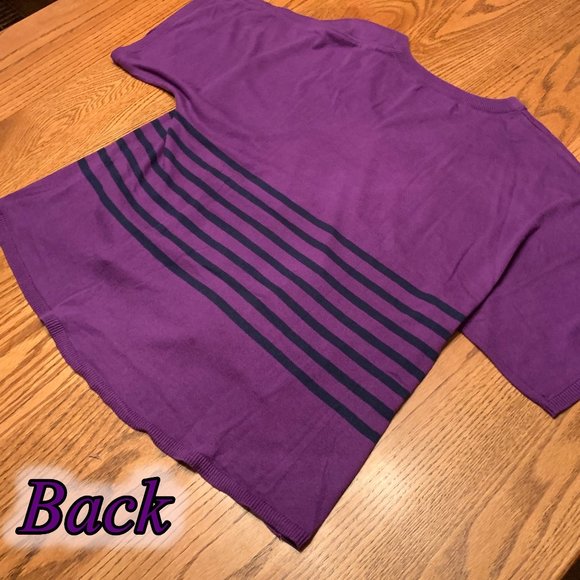 "Old Navy" sweater, purple, high/low, EUC, M - Picture 11 of 14